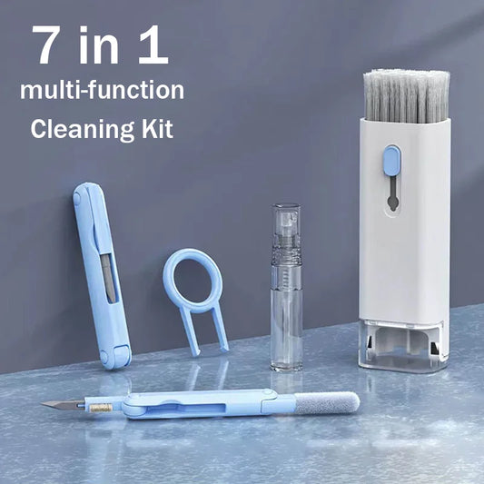 7 in 1 Computer Keyboard Cleaner Kit Brush Cleaning Pen For AirPods Laptop Bluetooth Earphones Clean Tools Keycap Puller Set