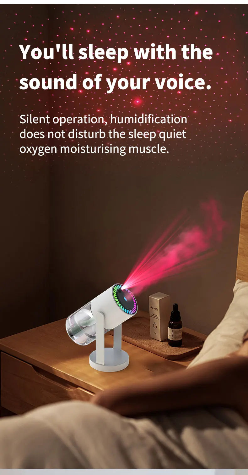 Shakes Head Desktop Portable Humidifier New Projection Starry Sky Top USB Heavy Fog Vehicle New Rotating Aromatherapy Machine