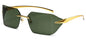 Rimless Men Sunglasses 2024 Fashion Luxury Brand Curved Lens Summer Traveling Sun Glasses for Women Frameless Rectangle Shades
