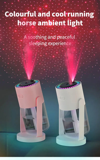 Desktop Air Car Humidifier Projection Starry Sky Top Shaking Head Humidifier Creative Hydration USB Spray Shaking Head Machine