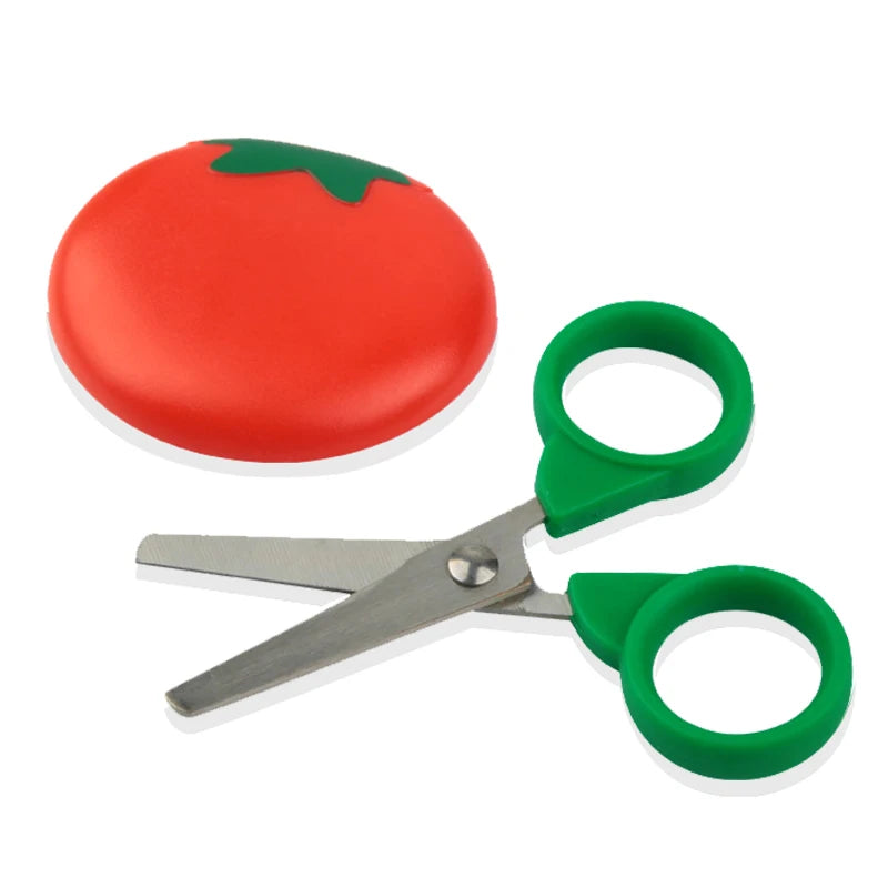Fniiva 1Pc Children Scissors Fruit Shaped Safety Scissors for Children's DIY Handmade Craft Paper Cutting Tool