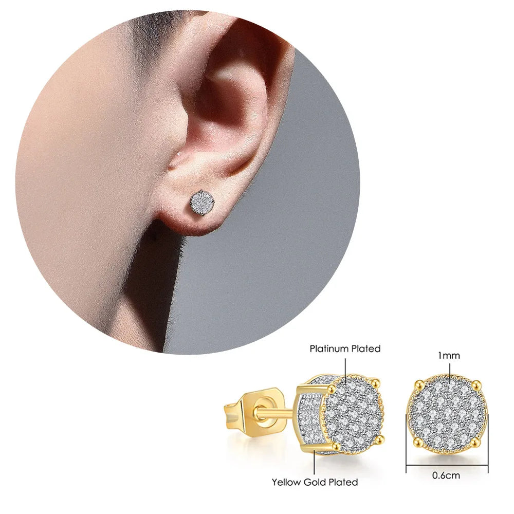 Hip-hop Ice Studded Earring for Men