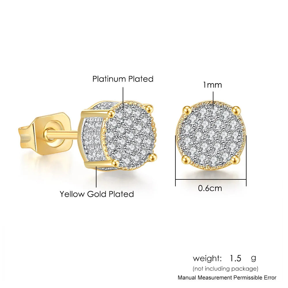 Hip-hop Ice Studded Earring for Men
