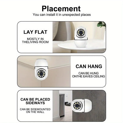 WiFi Security Camera 1080P HD Surveillance Camera Night Vision Motion Detection Siren WiFi Remote Two-Way Audio Camera
