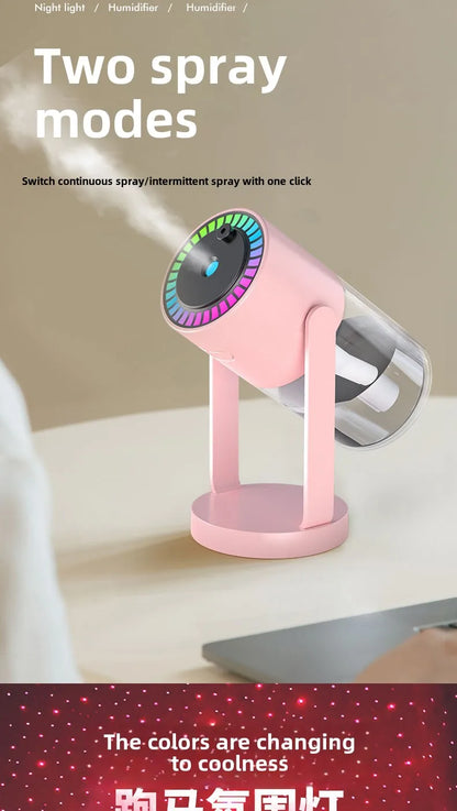 Star Projection Device Humidifier USB Ultrasonic Car Air Humidifier Household Hydrating Nebulizer