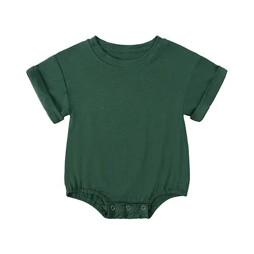 Bamboo Fiber Baby Girl Bodysuit Fashion Solid Short Sleeve Baby Boy Clothes Summer Newborn Clothes Knitted Romper 3-24 Months