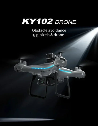 KY102 Drone 8K Professional Dual Camera Brushless Quadcopter Obstacle Avoidance Optical Flow Aerial Drone RC 10000M