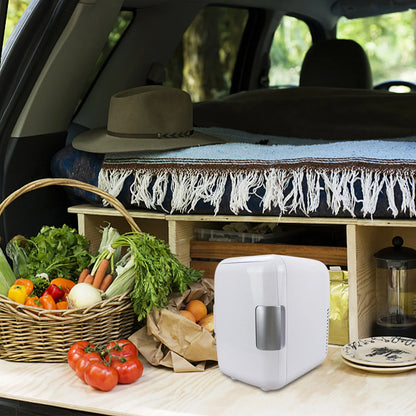Car Refrigerator 12V Mini Portable Fridge 4L Portable Cooling Warming Freezer Food Drinke Cooling Storage Box Container For Auto